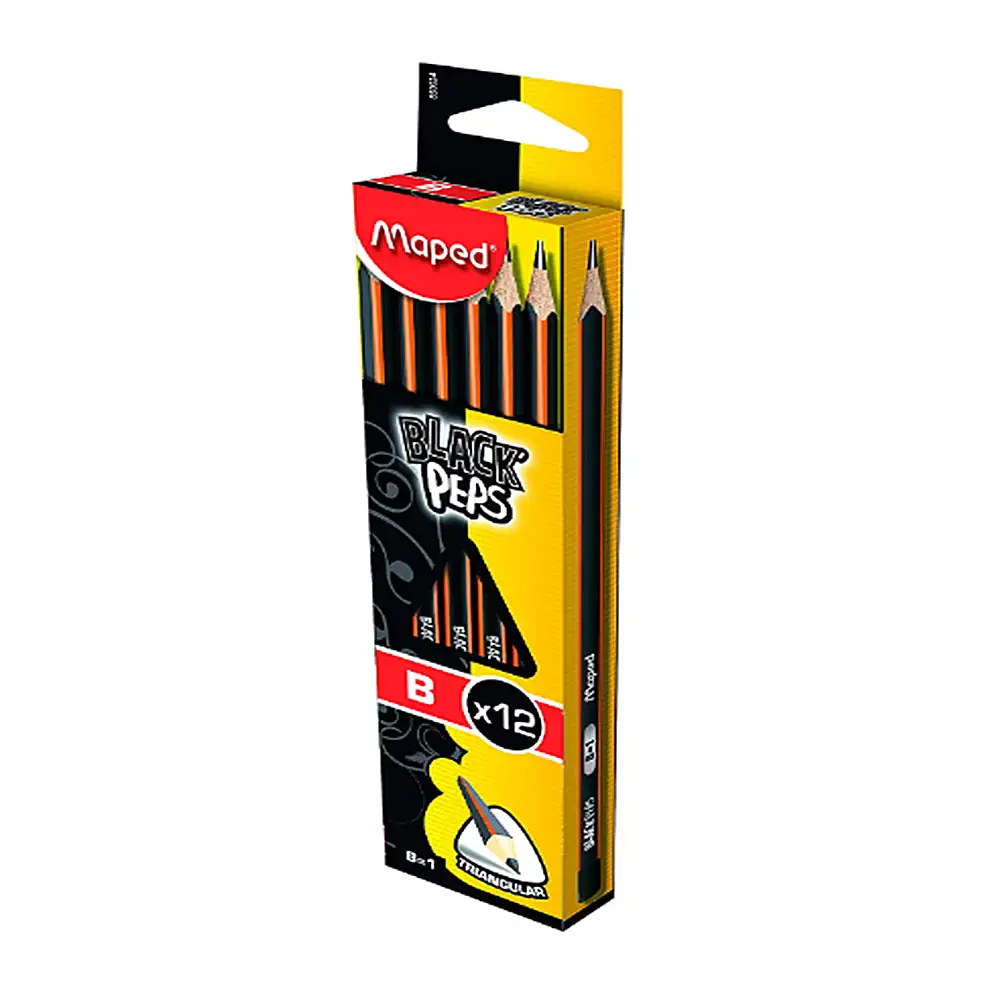 Crayons Graphite HB Color’Peps Noir avec Taille-Crayon